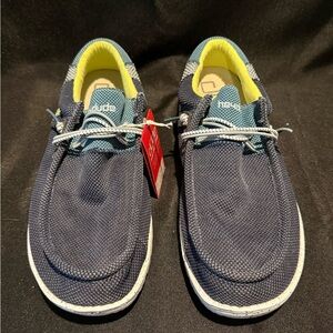 Hey Dude Men's Blue and Gray Loafers